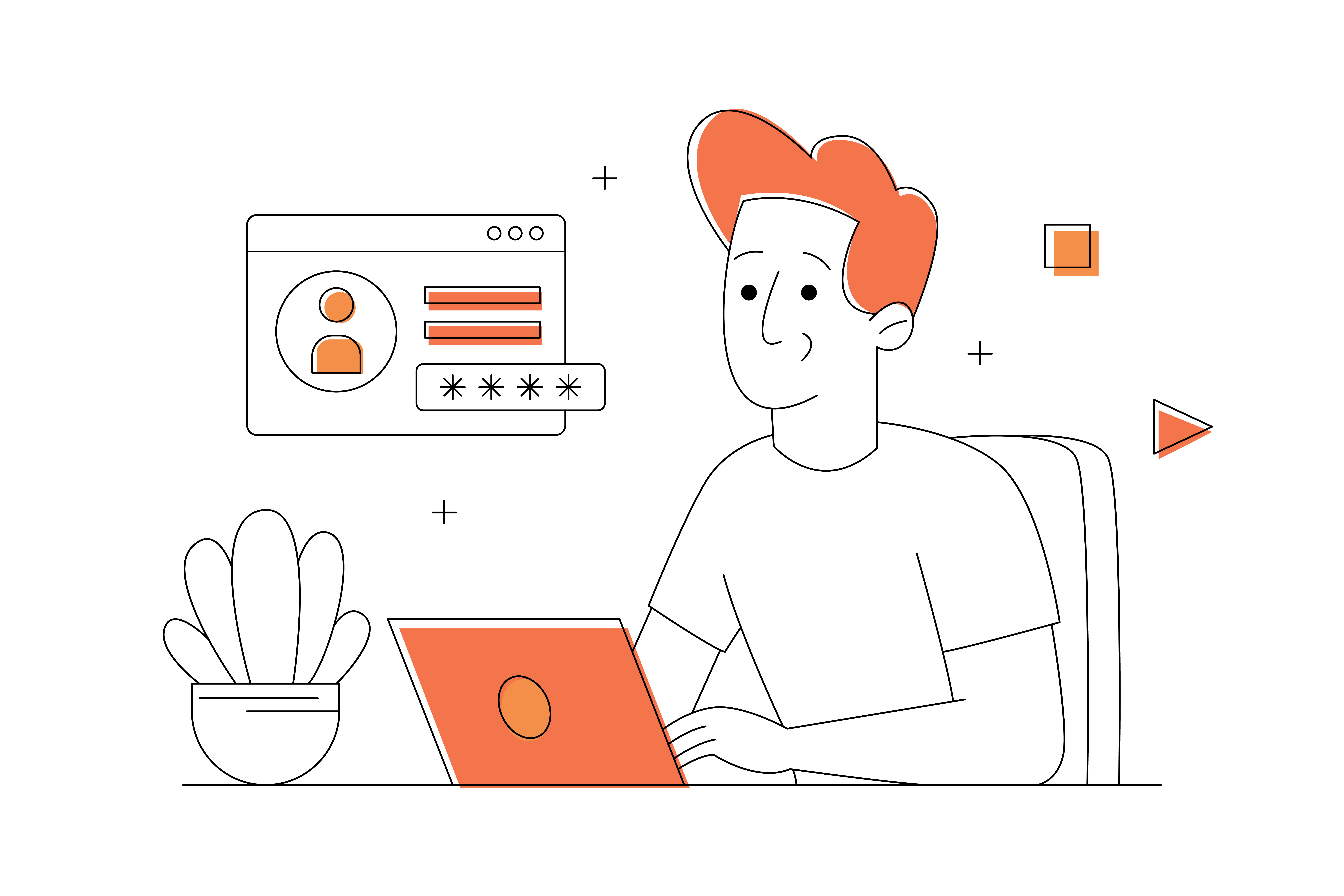 User login illustration